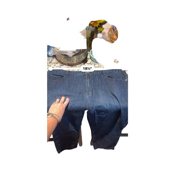 Coldwater Creek Women’s Jeans Size16 Straight Leg Blue Denim Stretch Comfort - Picture 5 of 11